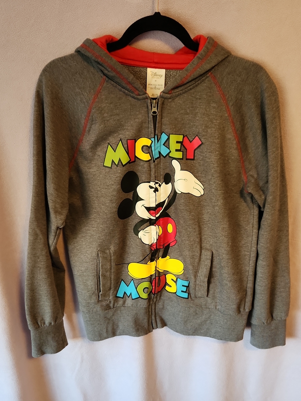 🌼3/$25🌼 Disney Gray Hoodie with Colorful Mickey Graphic